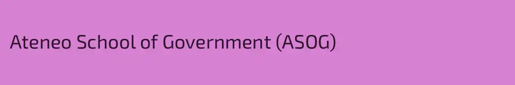 Ateneo School of Government (ASOG)